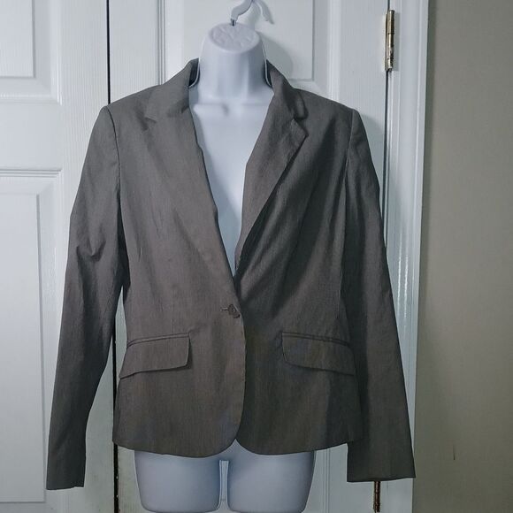 New York & Company Stretch gray black blazer suit jacket  Sz 10 NWOT - Picture 1 of 6